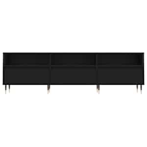 TV skříňka černá 150 x 30 x 44,5 cm kompozitní dřevo - obrázek 5