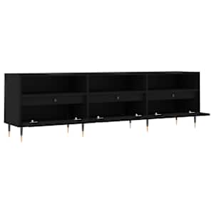 TV skříňka černá 150 x 30 x 44,5 cm kompozitní dřevo - obrázek 6