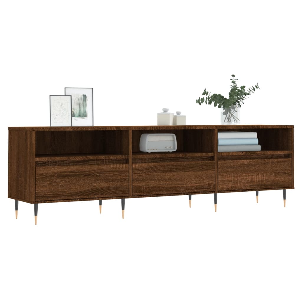 vidaXL Comodă TV, stejar maro, 150x30x44,5 cm, lemn prelucrat