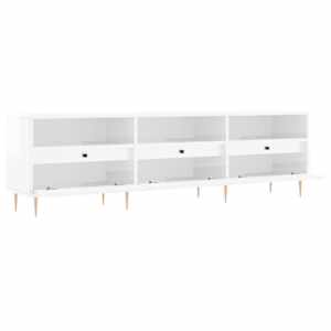 TV skříňka bílá vysoký lesk 150 x 30 x 44,5 cm kompozitní dřevo - obrázek 6