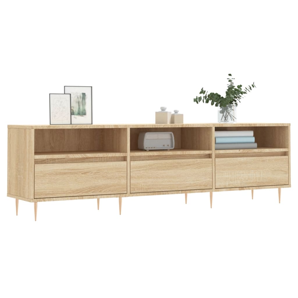 vidaXL Tv-meubel 150x30x44,5 cm bewerkt hout sonoma eikenkleurig