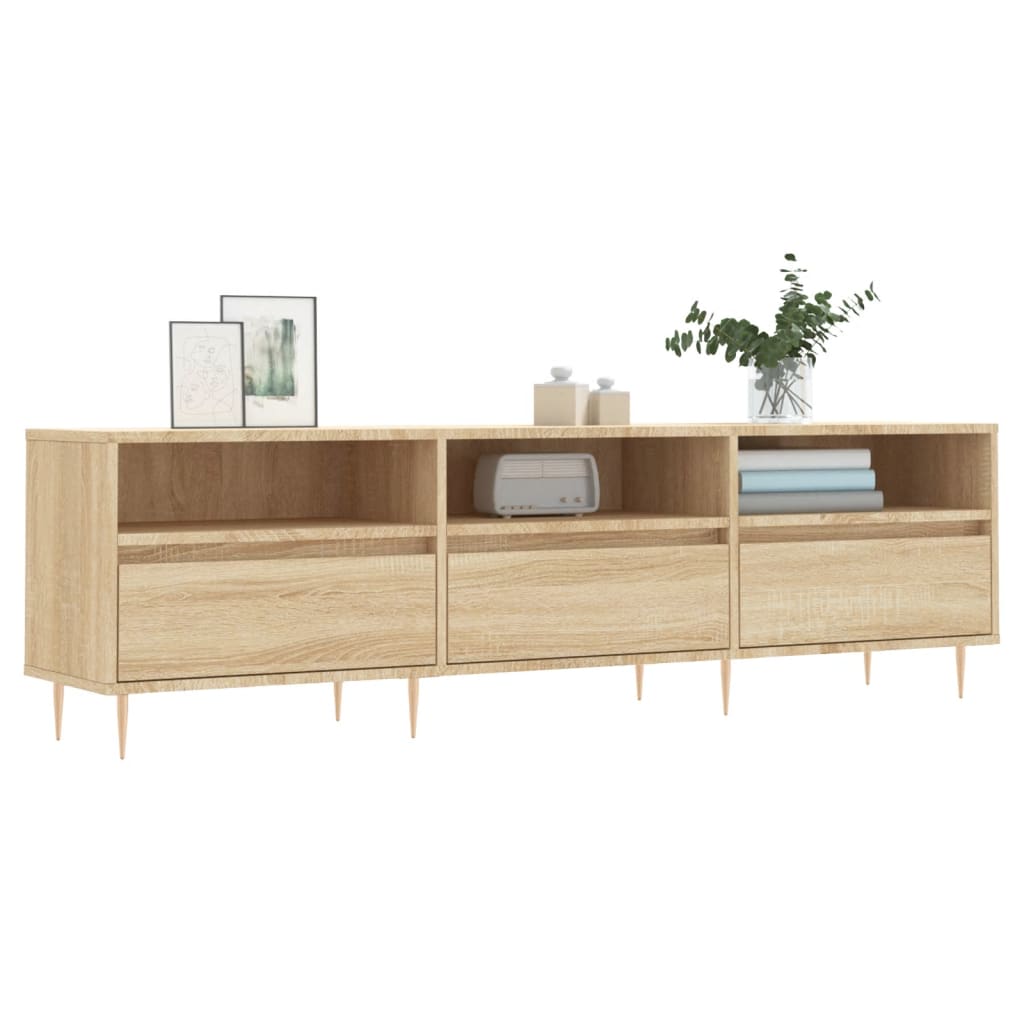 vidaXL Comodă TV, stejar sonoma, 150x30x44,5 cm, lemn prelucrat