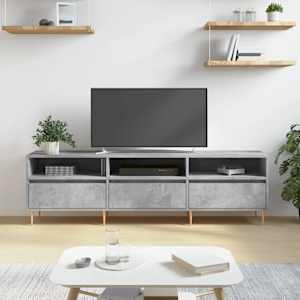 TV skříňka betonově šedá 150 x 30 x 44,5 cm kompozitní dřevo - obrázek 1