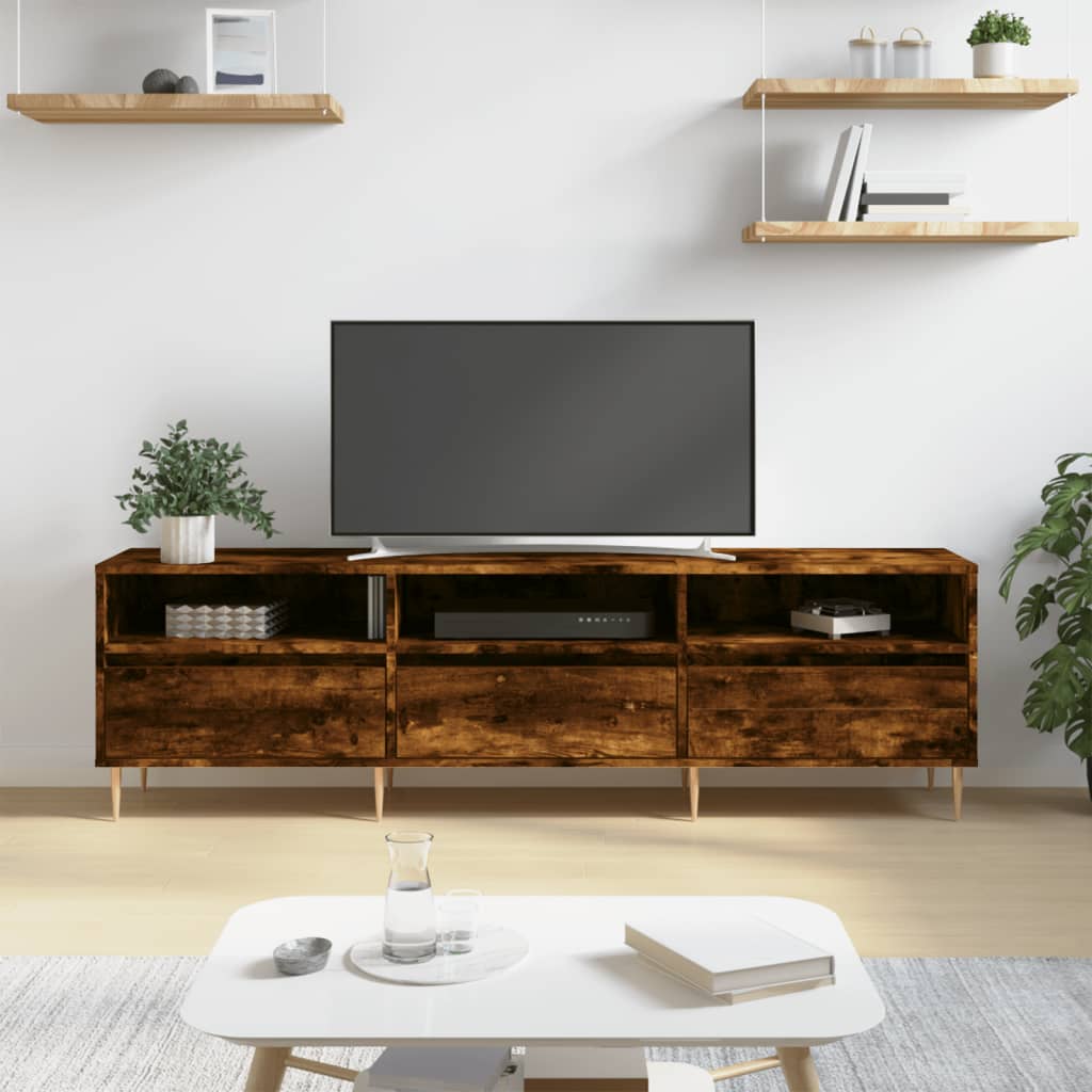 vidaXL TV-Schrank Räuchereiche 150x30x44,5 cm Holzwerkstoff