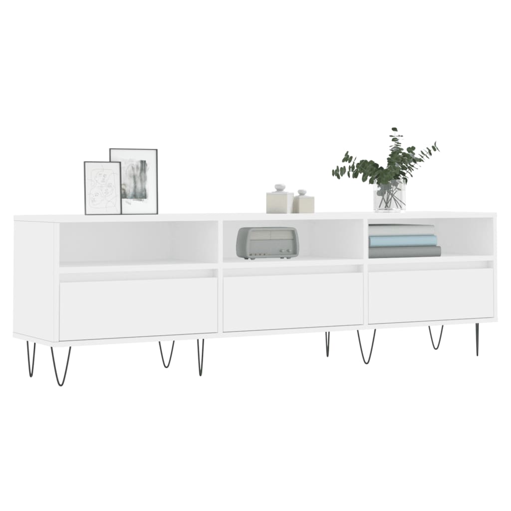 vidaXL Tv-meubel 150x30x44,5 cm bewerkt hout wit afbeelding