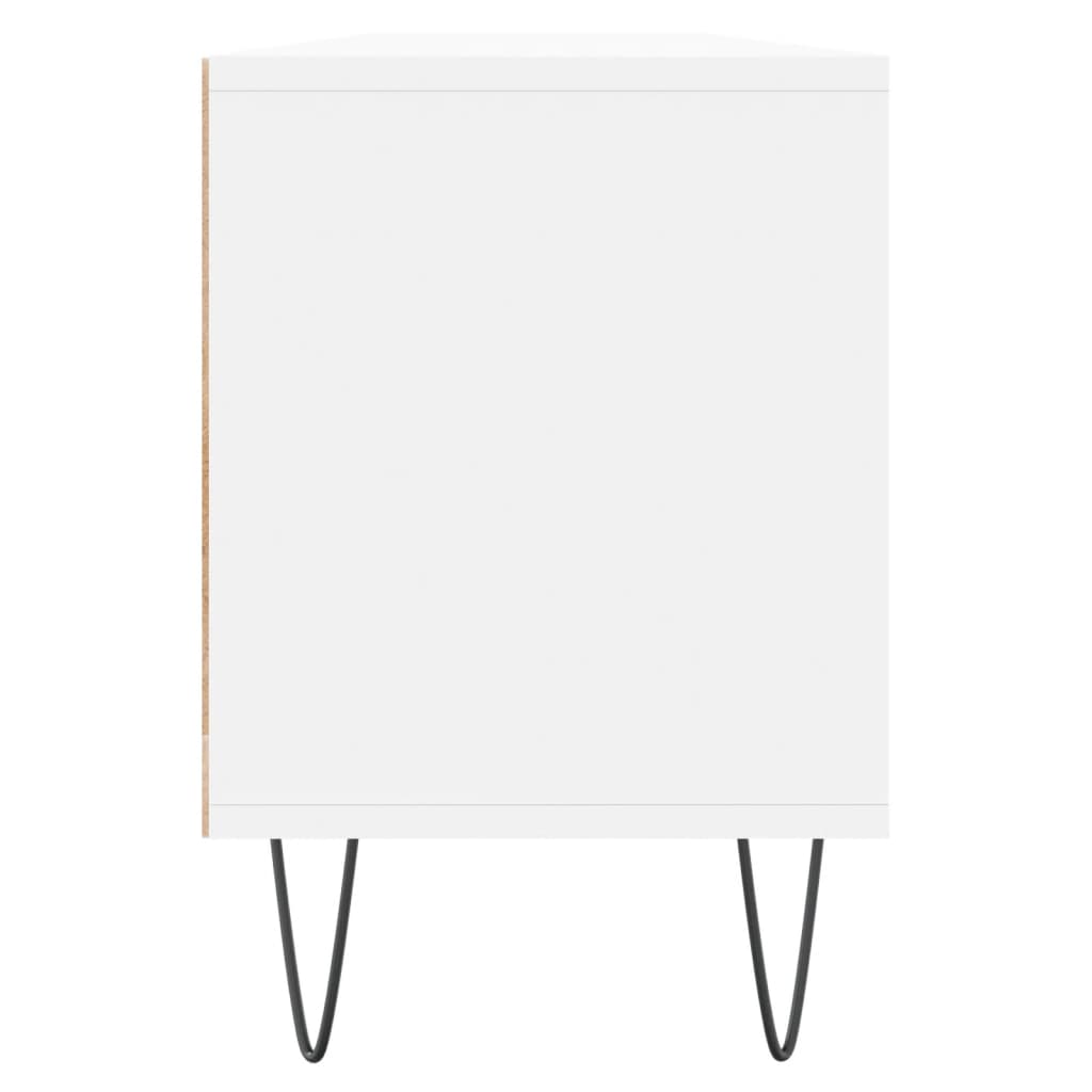 Fehér szerelt fa TV-szekrény 150 x 30 x 44,5 cm 