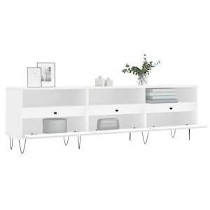 TV skříňka bílá 150 x 30 x 44,5 cm kompozitní dřevo - obrázek 4