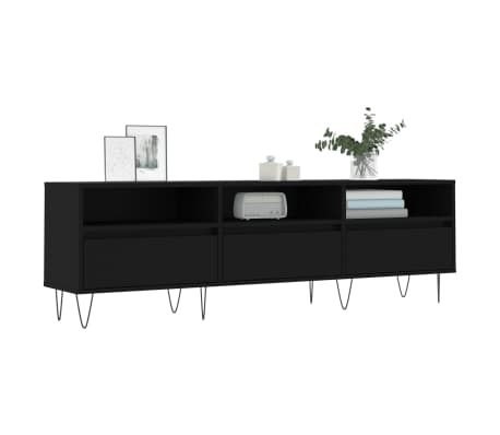vidaXL Tv-meubel 150x30x44,5 cm bewerkt hout zwart