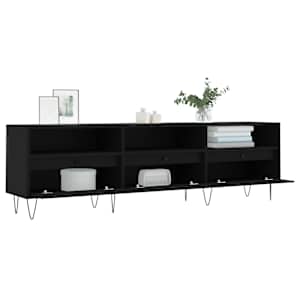 TV skříňka černá 150 x 30 x 44,5 cm kompozitní dřevo - obrázek 4