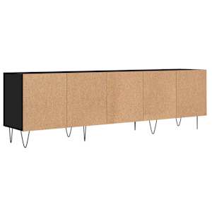 TV skříňka černá 150 x 30 x 44,5 cm kompozitní dřevo - obrázek 8