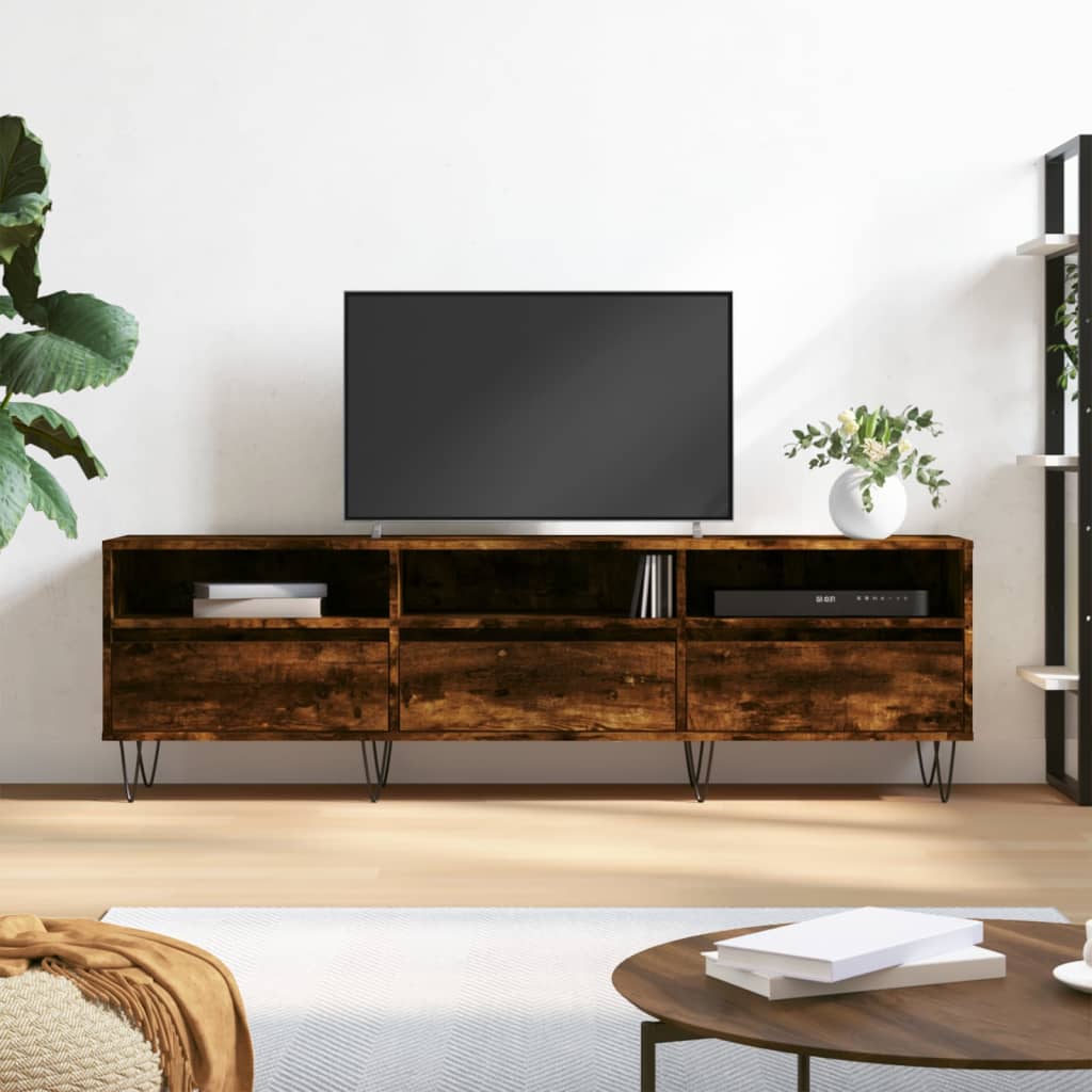 vidaXL TV-Schrank Räuchereiche 150x30x44,5 cm Holzwerkstoff