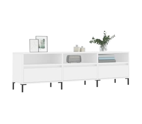 vidaXL Comodă TV, alb, 150x30x44,5 cm, lemn prelucrat