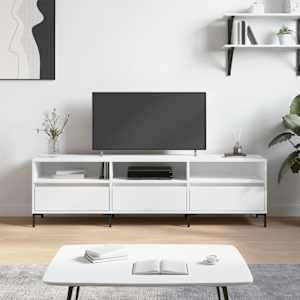 TV skříňka bílá 150 x 30 x 44,5 cm kompozitní dřevo - obrázek 1