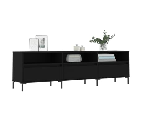 vidaXL TV Cabinet Black 150x30x44.5 cm Engineered Wood