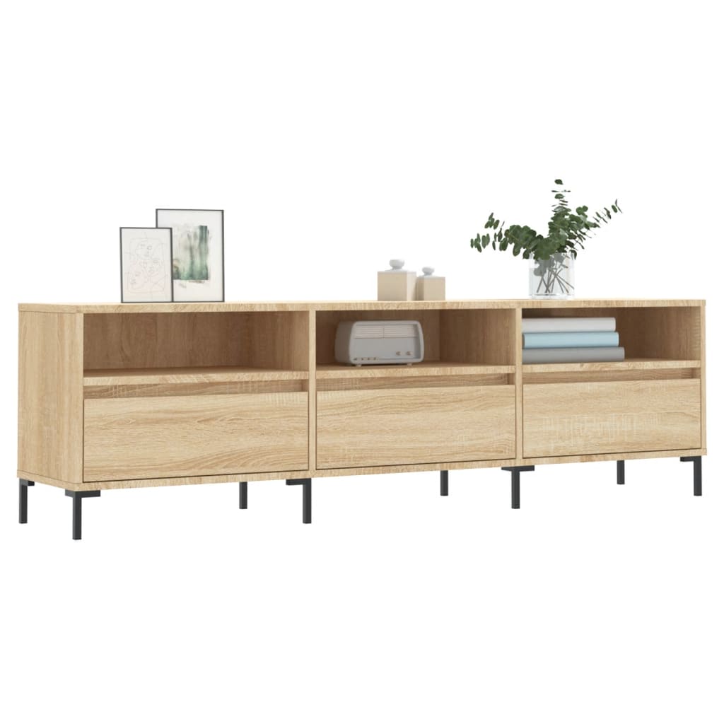 vidaXL Tv-meubel 150x30x44,5 cm bewerkt hout sonoma eikenkleurig