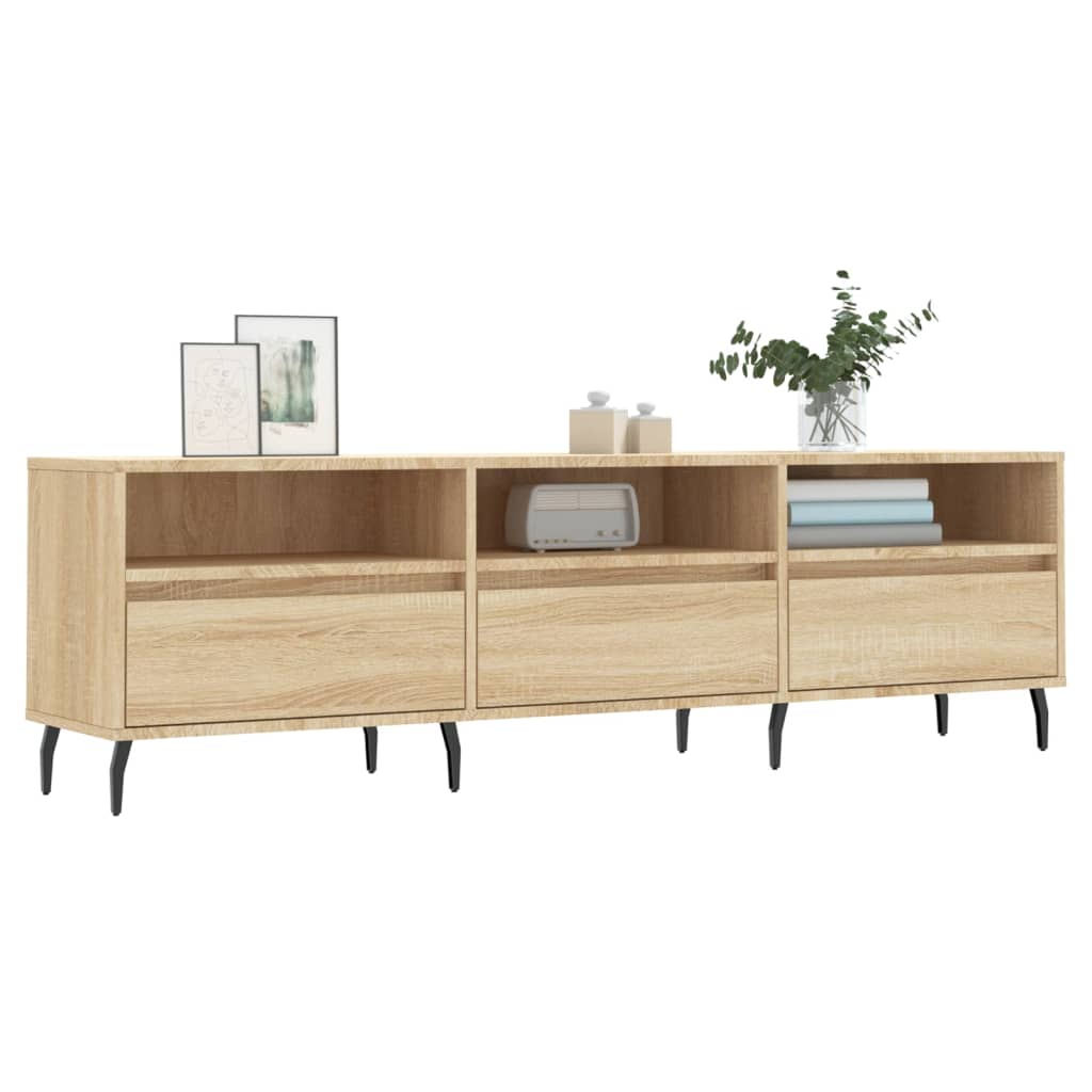 vidaXL Tv-meubel 150x30x44,5 cm bewerkt hout sonoma eikenkleurig