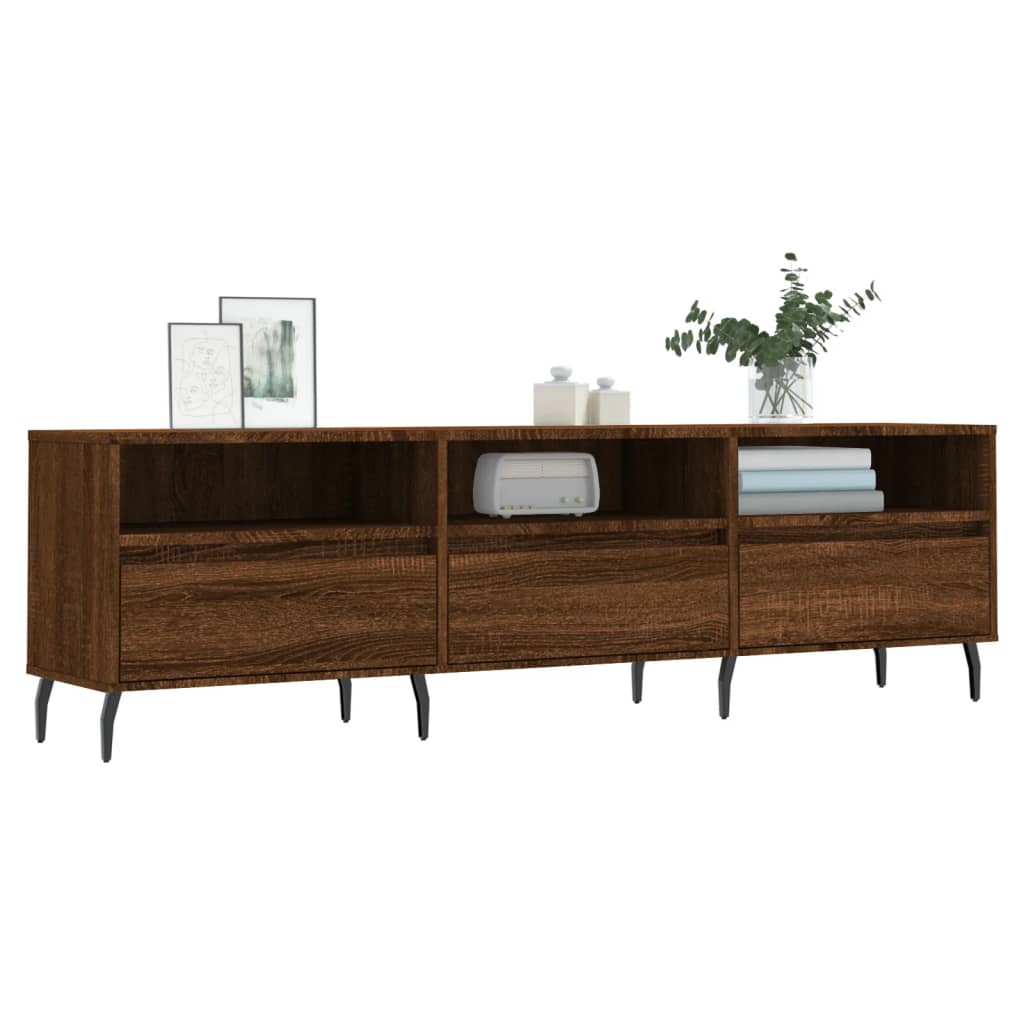 vidaXL Tv-meubel 150x30x44,5 cm bewerkt hout bruin eikenkleur afbeelding