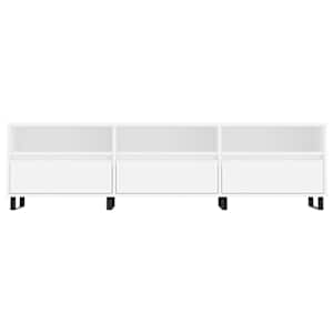 TV skříňka bílá 150 x 30 x 44,5 cm kompozitní dřevo - obrázek 5