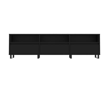 vidaXL TV-benk svart 150x30x44,5 cm konstruert tre