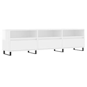 TV skříňka bílá vysoký lesk 150 x 30 x 44,5 cm kompozitní dřevo - obrázek 2