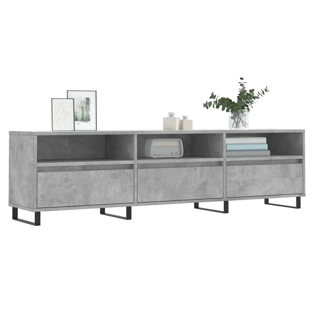 vidaXL betonszürke szerelt fa TV-szekrény 150x30x44,5 cm