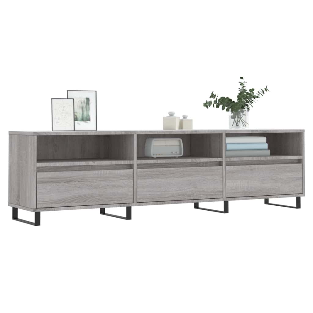 vidaXL szürke sonoma színű szerelt fa TV-szekrény 150x30x44,5 cm