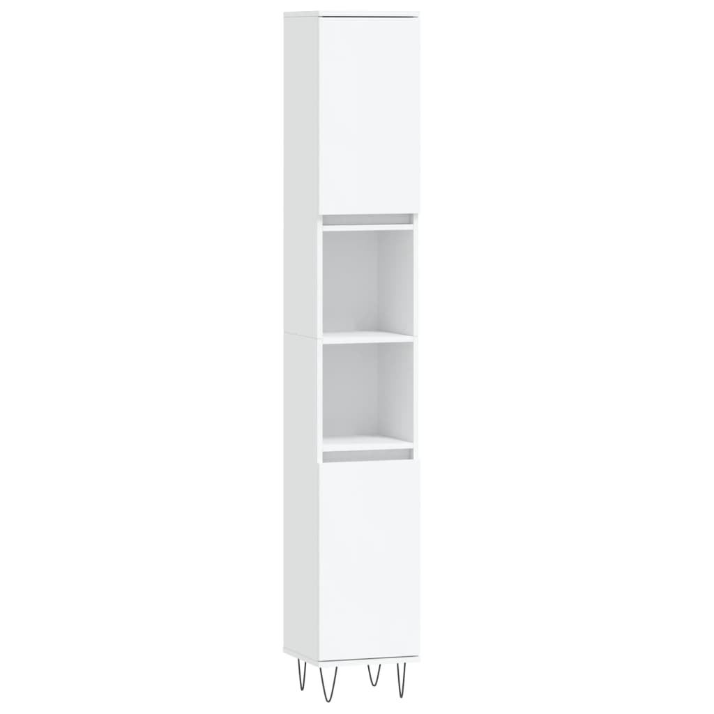 vidaXL Koupelnová skříňka bílá 30 x 30 x 190 cm kompozitní dřevo
