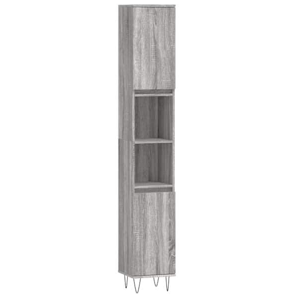 vidaXL vannitoakapp, hall Sonoma tamm, 30 x 30 x 190 cm, tehispuit