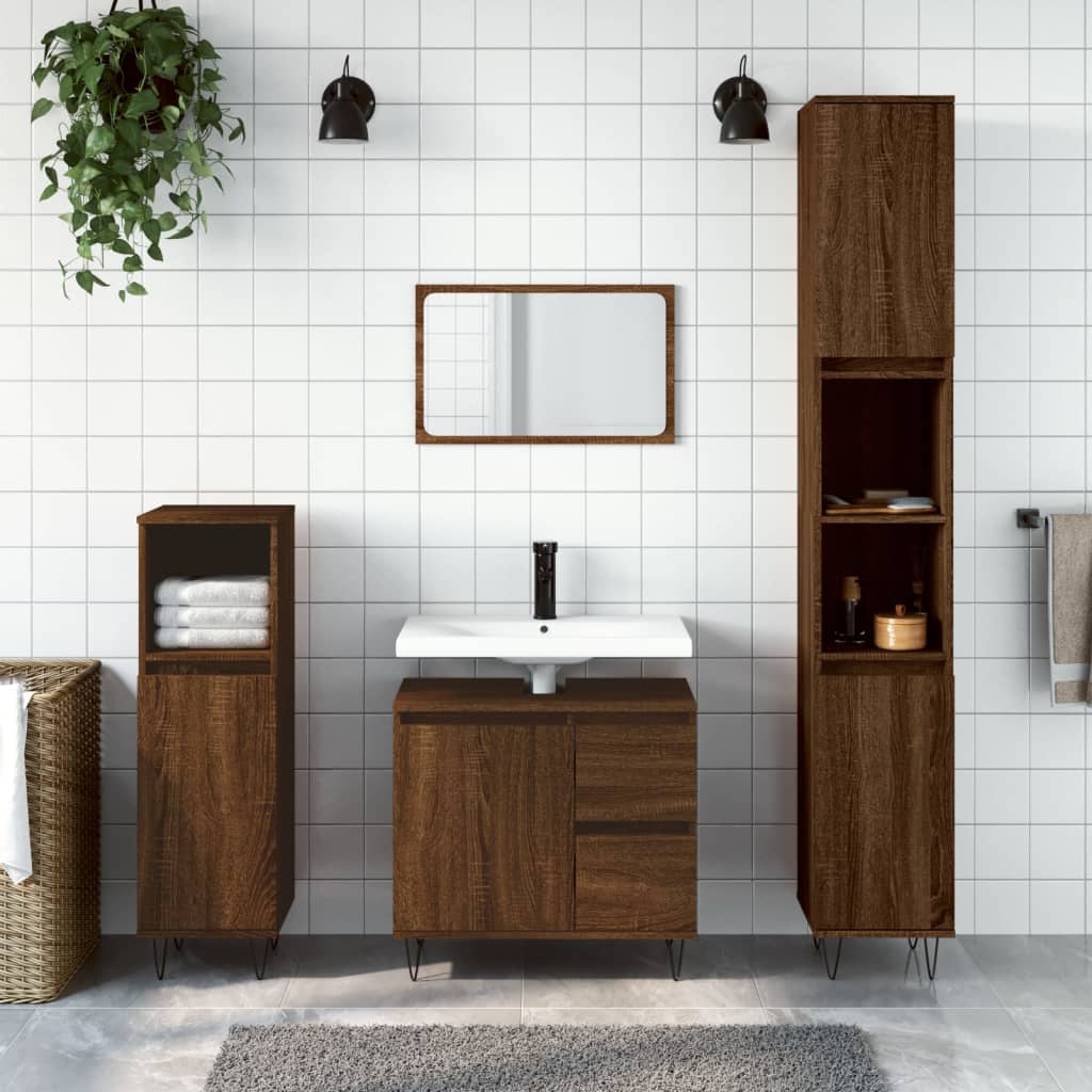 Wooden under deals sink bathroom cabinet