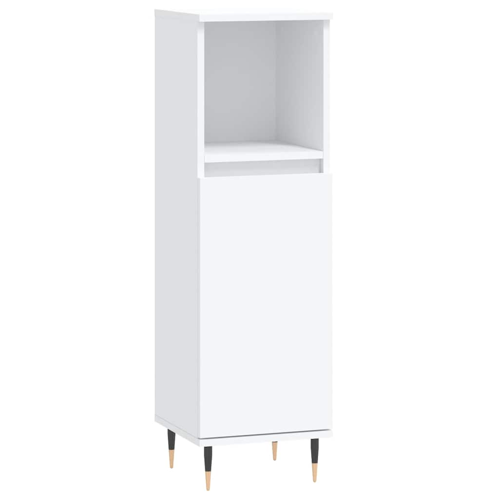 vidaXL Koupelnová skříňka bílá 30 x 30 x 100 cm kompozitní dřevo