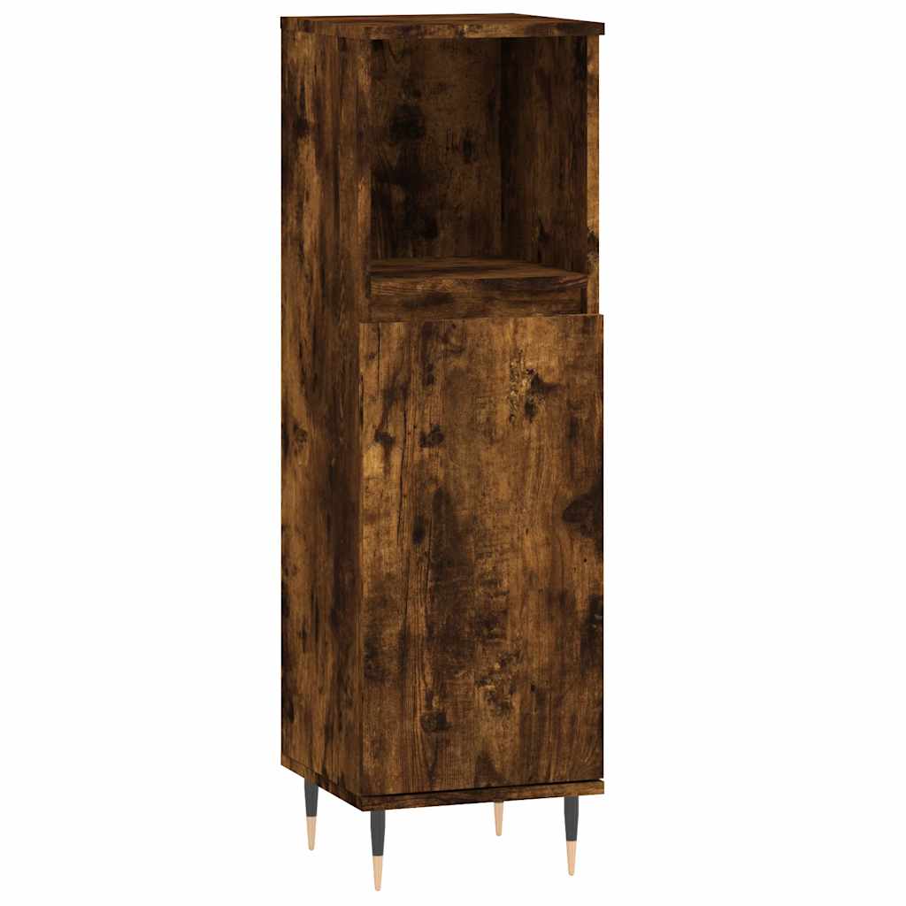 vidaXL Koupelnová skříňka kouřový dub 30x30x100 cm kompozitní dřevo
