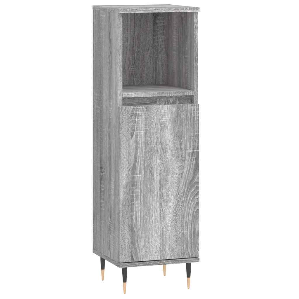 vidaXL Koupelnová skříňka šedá sonoma 30x30x100 cm kompozitní dřevo