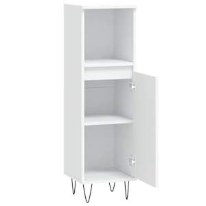 Koupelnová skříňka bílá 30 x 30 x 100 cm kompozitní dřevo - obrázek 6