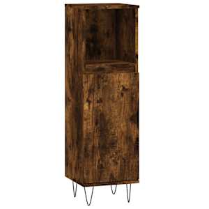 vidaXL vannitoakapp, suitsutatud tamm, 30 x 30 x 100 cm, tehispuit