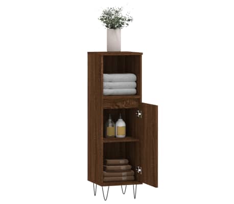 VidaXL Bad-Wandschrank 38x33x48 Cm - Massiv Altholz Mit 2 Fächern