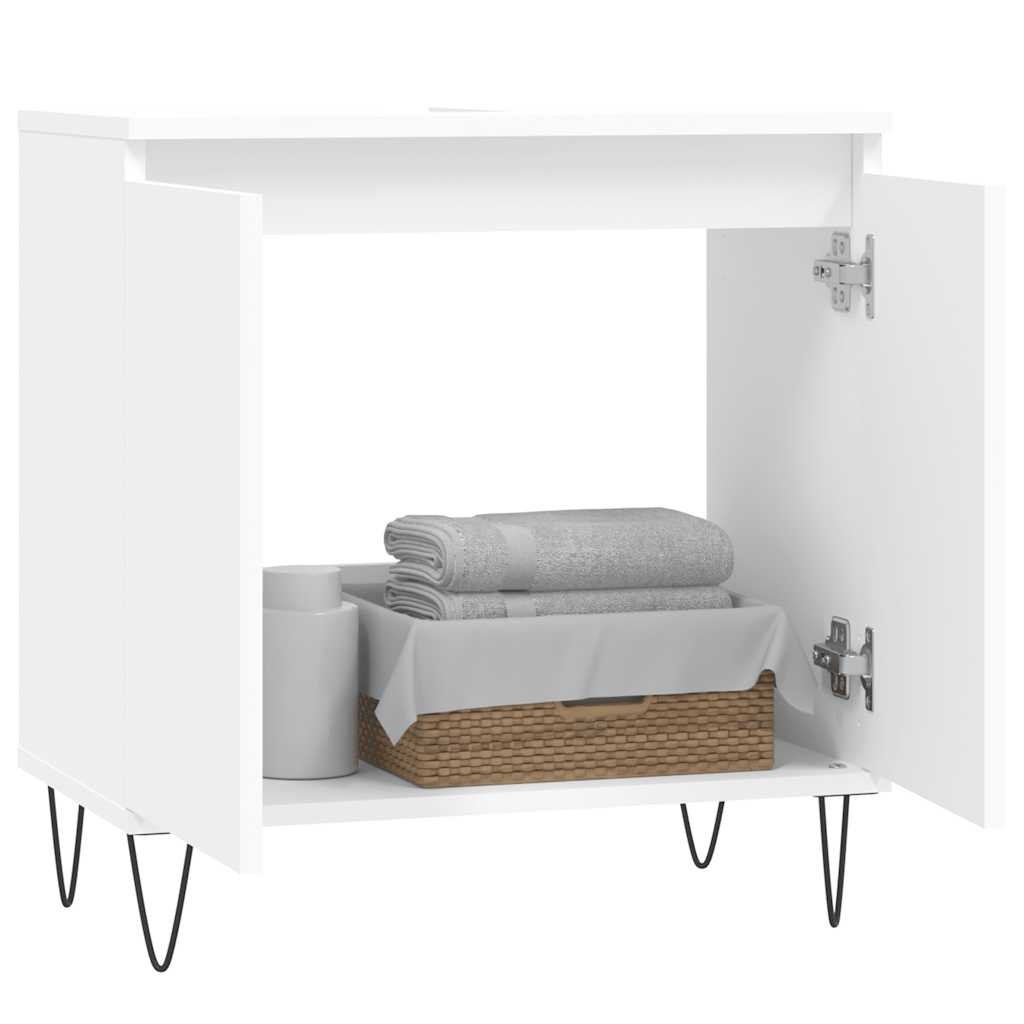 Thumbnail - vidaXL Badezimmerschrank Weiß 58x33x60 cm Holzwerkstoff