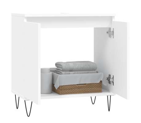 vidaXL Badezimmerschrank Wei&szlig; 58x33x60 cm Holzwerkstoff