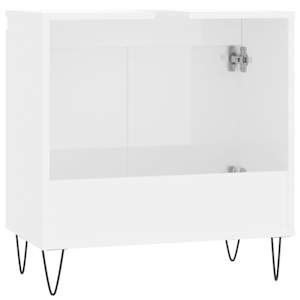 Koupelnová skříňka lesklá bílá 58 x 33 x 60 cm kompozitní dřevo - obrázek 7