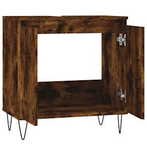 Koupelnová skříňka kouřový dub 58 x 33 x 60 cm kompozitní dřevo - obrázek 5