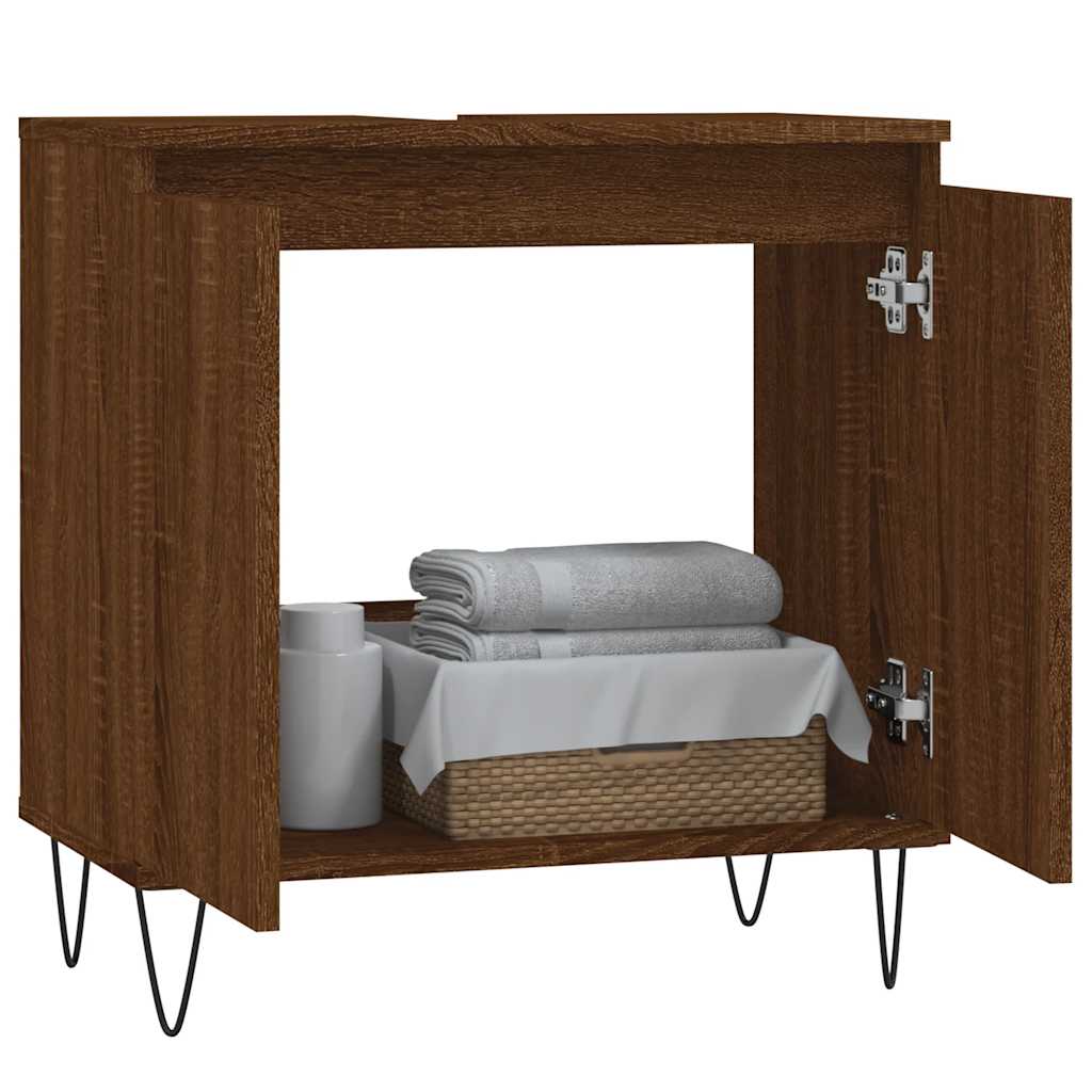 Thumbnail - vidaXL Badschrank Braun Eichen-Optik 58x33x60 cm Holzwerkstoff