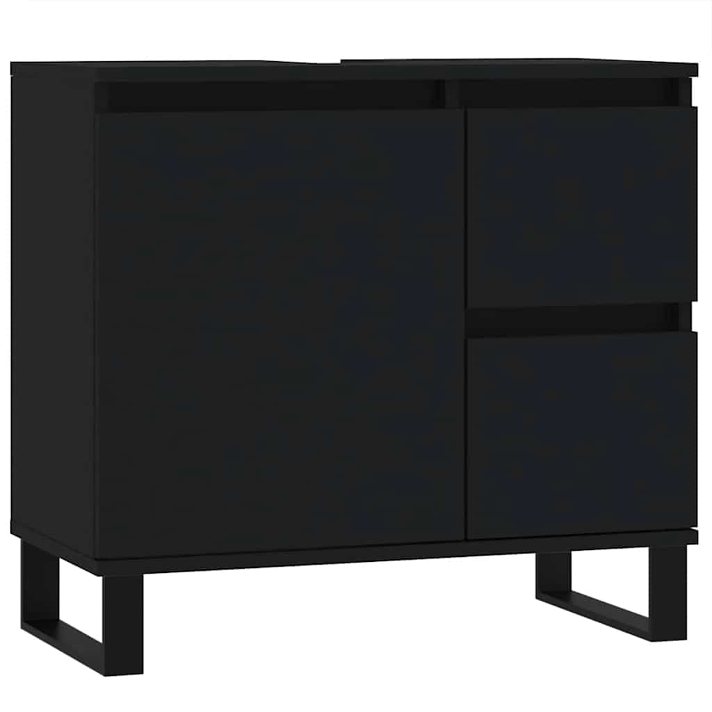 vidaXL Koupelnová skříňka černá 65 x 33 x 60 cm kompozitní dřevo