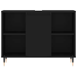 Koupelnová skříňka černá 80 x 33 x 60 cm kompozitní dřevo - obrázek 6