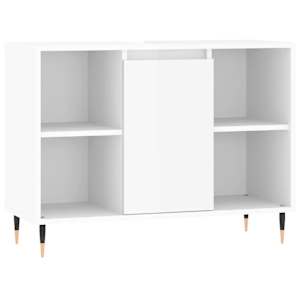 Koupelnová skříňka lesklá bílá 80 x 33 x 60 cm kompozitní dřevo - obrázek 2