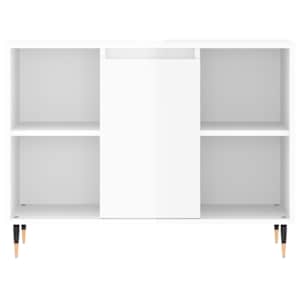 Koupelnová skříňka lesklá bílá 80 x 33 x 60 cm kompozitní dřevo - obrázek 6