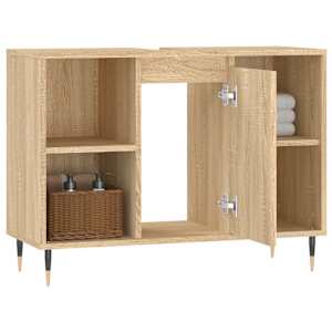 Koupelnová skříňka dub sonoma 80 x 33 x 60 cm kompozitní dřevo - obrázek 4