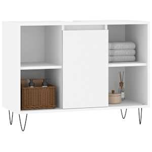 Koupelnová skříňka bílá 80 x 33 x 60 cm kompozitní dřevo - obrázek 3