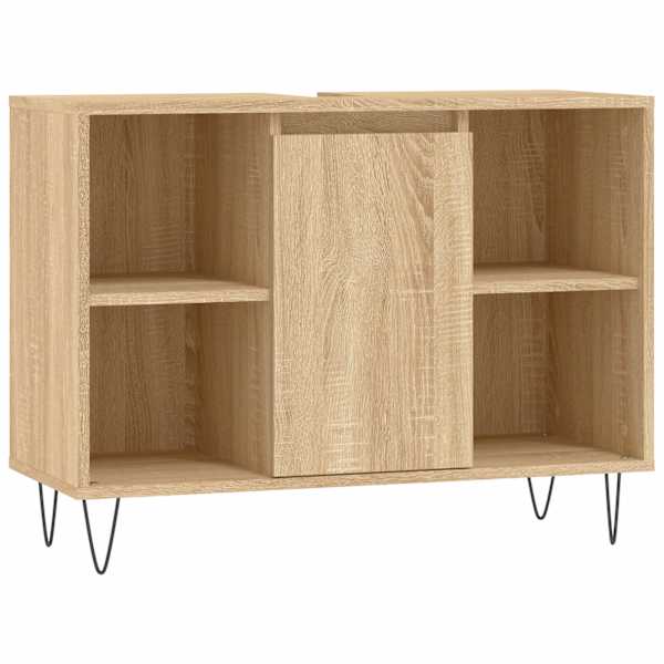 vidaXL vannitoakapp, Sonoma tamm, 80 x 33 x 60 cm, tehispuit