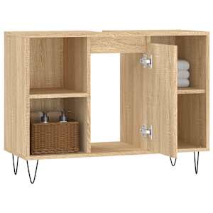 Koupelnová skříňka dub sonoma 80 x 33 x 60 cm kompozitní dřevo - obrázek 4