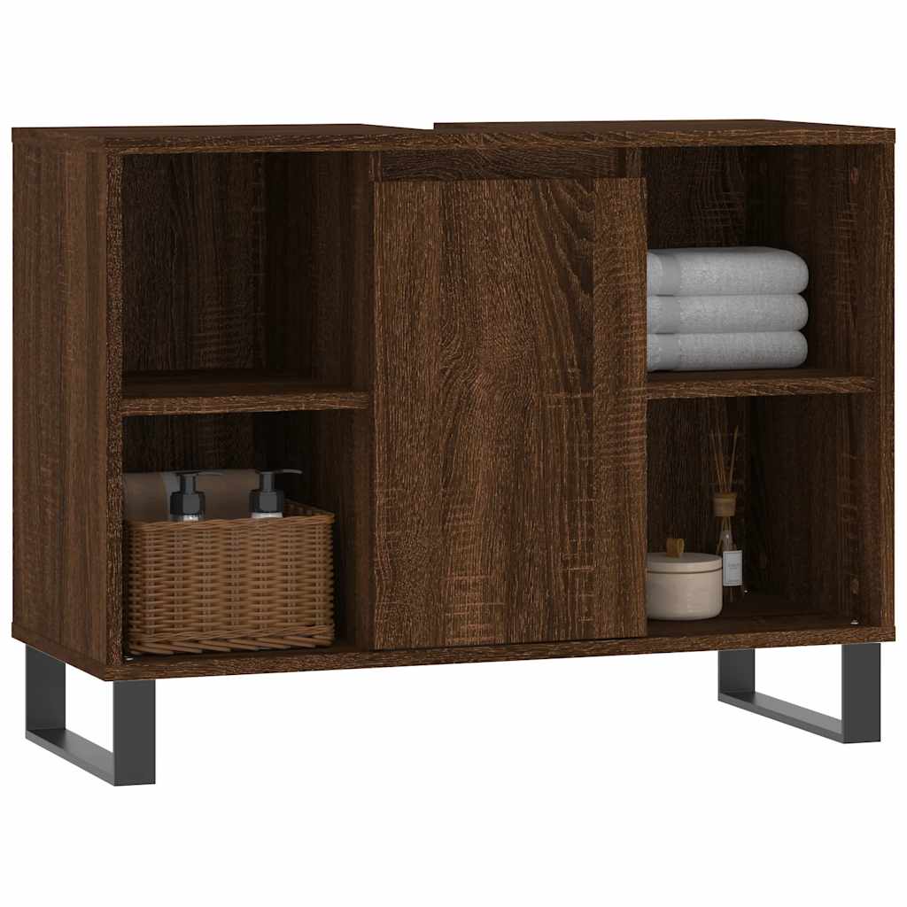 Thumbnail - vidaXL Badschrank Braun Eichen-Optik 80x33x60 cm Holzwerkstoff