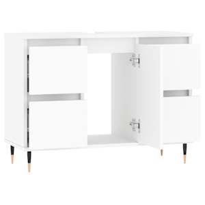 Koupelnová skříňka bílá 80 x 33 x 60 cm kompozitní dřevo - obrázek 4